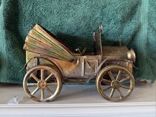 Vintage Tin Wind-Up Toy Car with Crank Mechanism for Age Level 8-11 Years