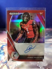 2021 James Wiggins Prizm Draft Picks Red Prizm Auto RC /199 #DPA-JAW (D781)