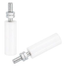 2Pcs Slide Gate Guide Roller 3" Nylon Sliding Gate Support Assembly White