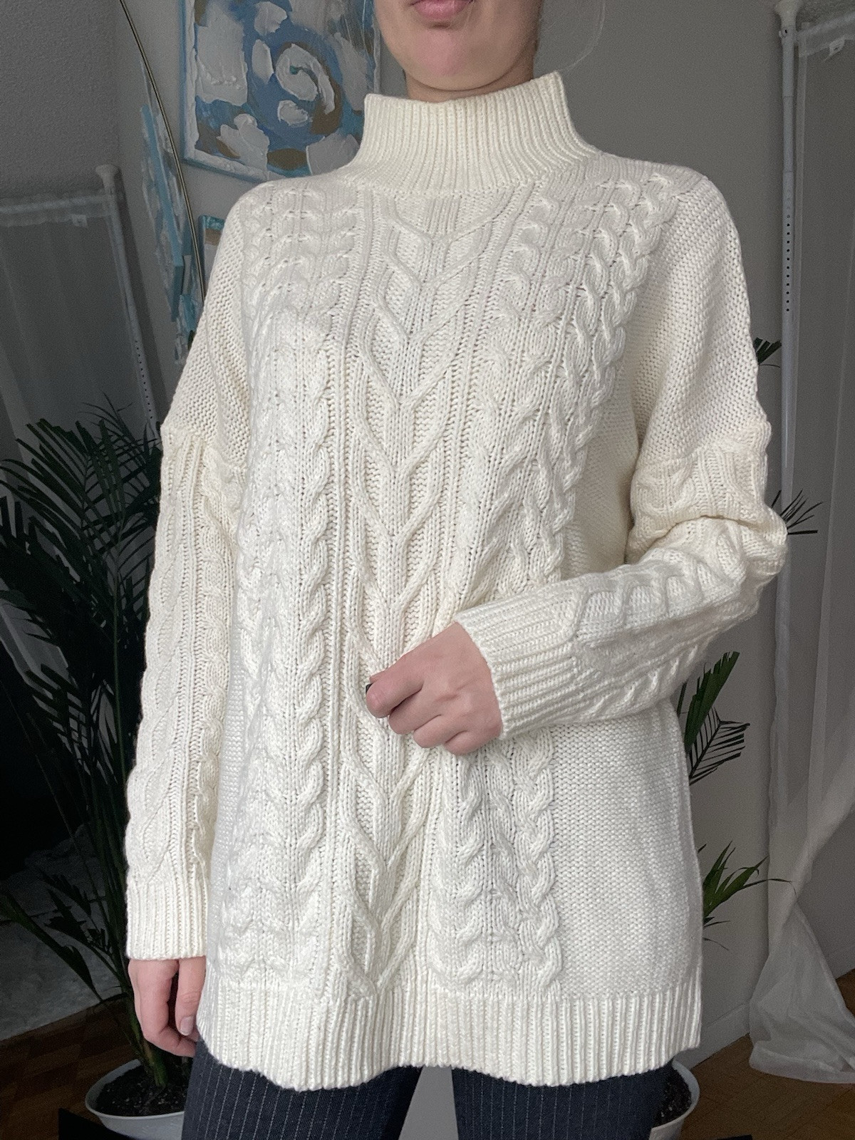 White Wool sweater womens small
