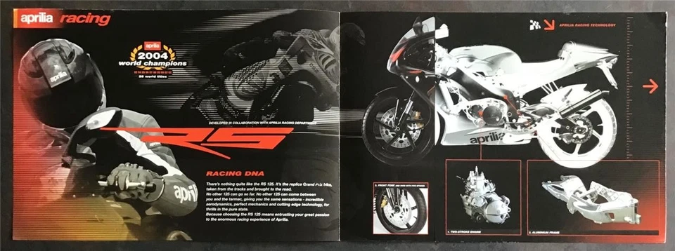 APRILIA RS125 REPLICA MOTORCYCLE Sales Brochure For 2005 #13/2005 - Image 4 of 4