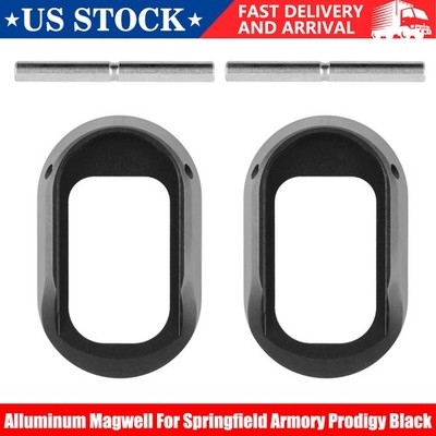 1/2pcs Black Flared Aluminum Magwell for Springfield Armory Prodigy 9mm.