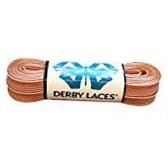 Derby Laces Striped - Flat, 10mm Wide, for 72 Inch / 183 cm Orange and White