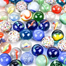 160PCS Color Mixing Glass Marbles, 5/8" Marbles Bulk for Marble Games Vase Fi...