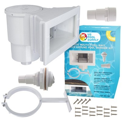 U.S. Pool Supply Wide Mouth Pool Skimmer Kit Above Ground Thru-Wall Kit