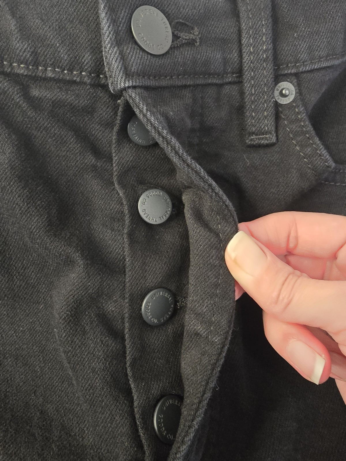 Universal Thread Highest Straight Jeans Black Den… - image 9