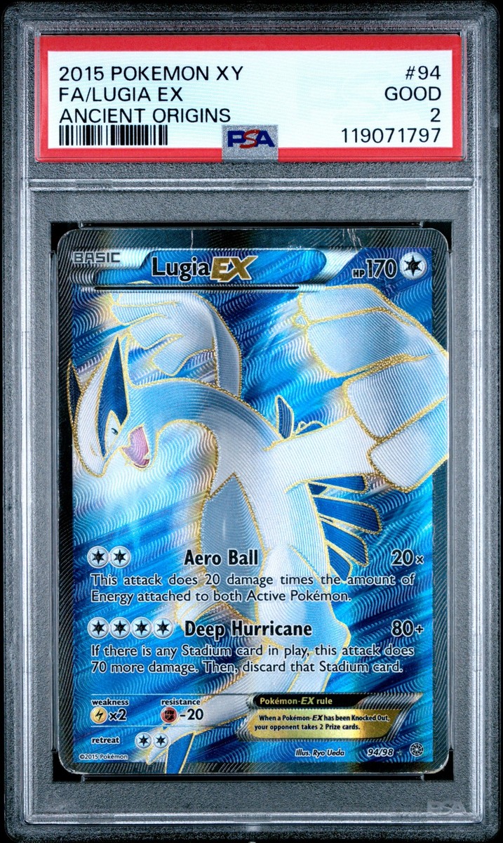 2015 POKEMON XY ANCIENT ORIGINS #94 FULL ART/LUGIA EX PSA 2 | eBay