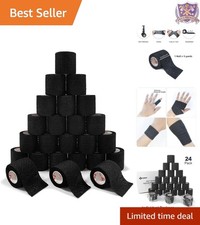 24Pack Self Adhesive Bandages 2x5 Yards Elastic Cohesive First Aid Tape