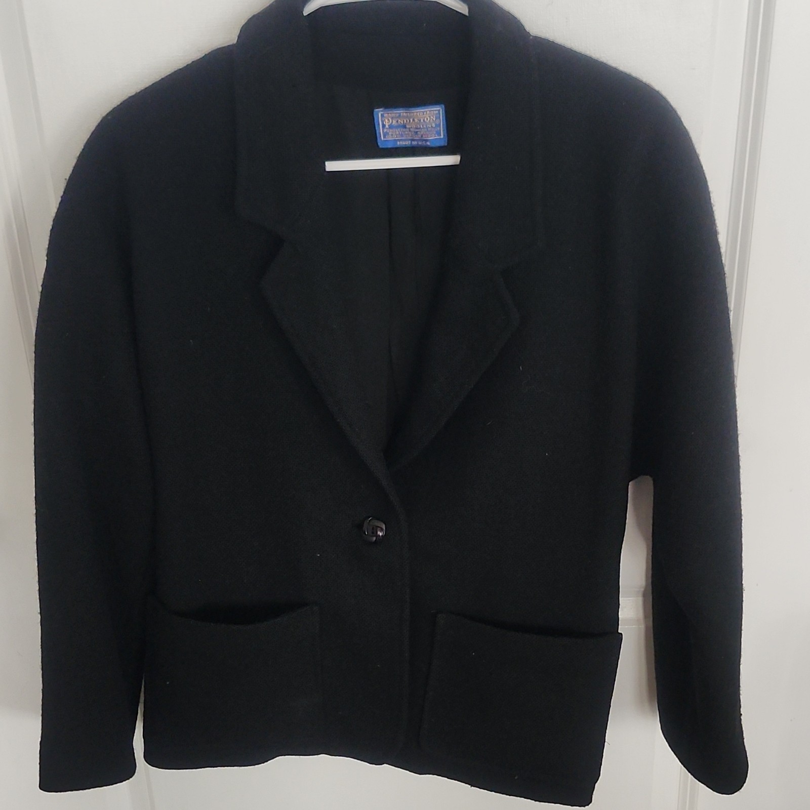 Pendleton Black 100% Virgin Wool Tailored Single-… - image 1