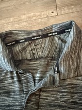 Nike Dri-FIT Golf Polo Shirt Mens Medium Gray Athletic Short Sleeve