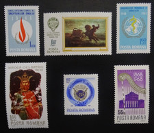 Romania Mi 2674+2675+2676+2683+2712+2713**, SC 2007+2008+2009+2018+2039 MNH