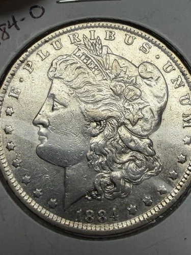 1884 O Morgan Silver Dollar $1 0.9 Fine Silver Coin New Orleans
