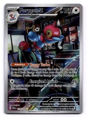 Porygon-Z 214/182 Illustration Rare Pokemon TCG SV04: Paradox Rift