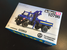 kibri 10798 Baukasten MB Unimog Pritsche mit Kran "THW" Meiller H0 1:87