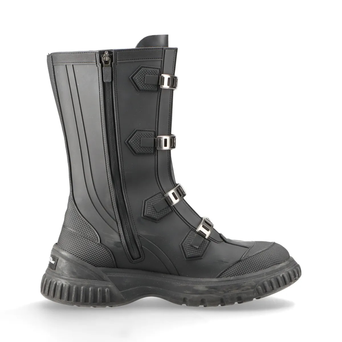 Christian Dior Rubber Boots 40 Ladies' Black MD0322 DIOR GROUND | eBay