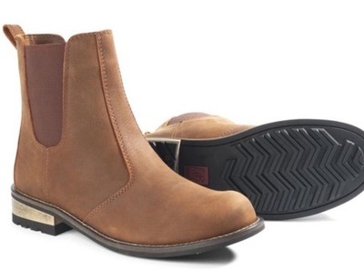 Women s Kodiak Alma Brown Leather Chelsea Boots Pull On Rubber Sole Ankle
