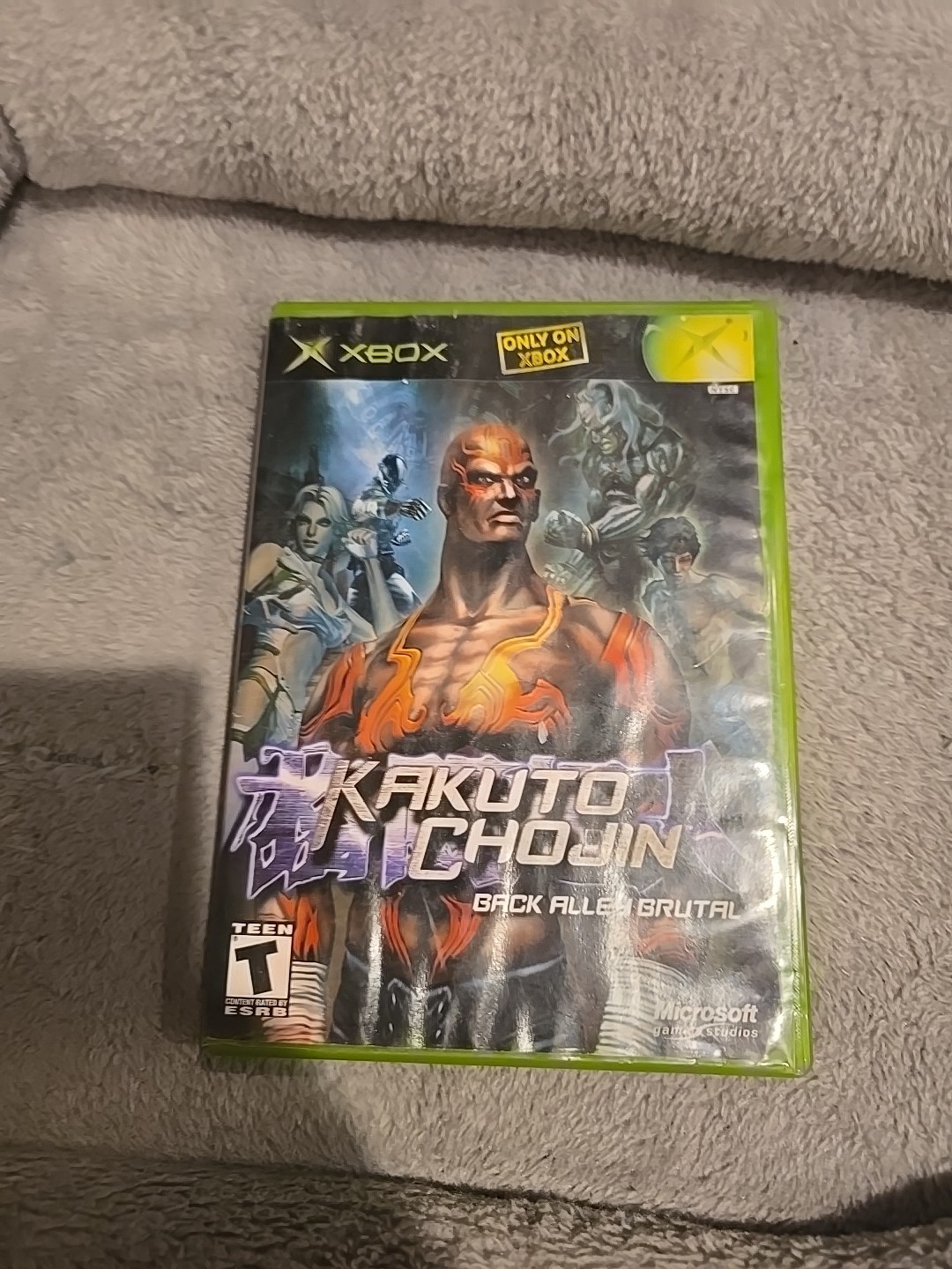 Kakuto Chojin (Microsoft Xbox, 2002) caja, Arthur, juego. Sin manual