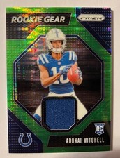 2024 Prizm Adonai Mitchell Rookie Gear Jersey Neon Green Pulsar RC #RG-AML Colts
