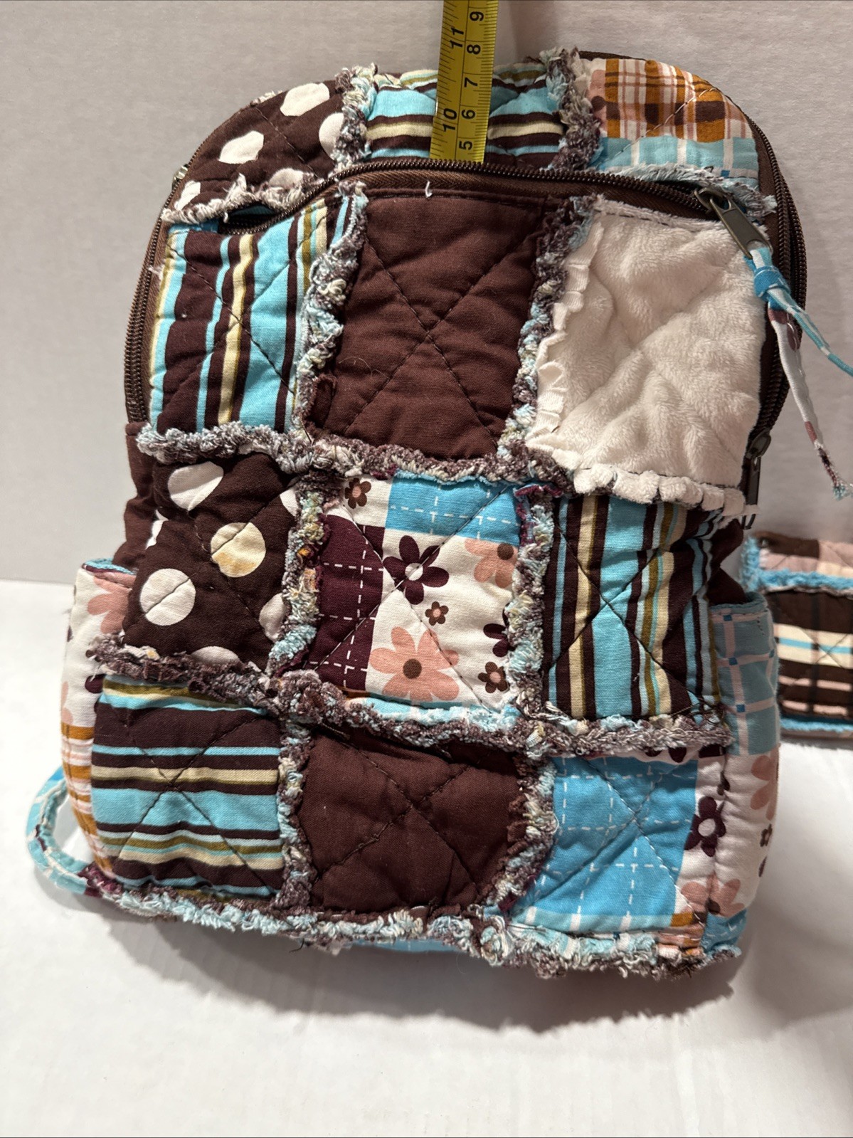 Quilted , Patchwork  Backpack With Matching Walle… - image 2