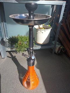 KAYA Shisha mit Zubehör Wasserpfeife Orange 4 Anschlüsse 70 cm groß