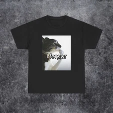 Brainrot Graphic Tee: "I Forgor Cat Meme"
