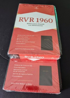 2X 2016 RVR 1960 Biblias Letra Grande con Referencias Brand New Reyna Valera