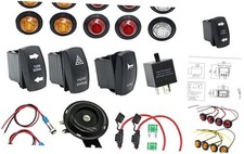 Turn Signal Kit,Universal UTV ATV SXS Turn Signal Horn Kit Street Legal Kit