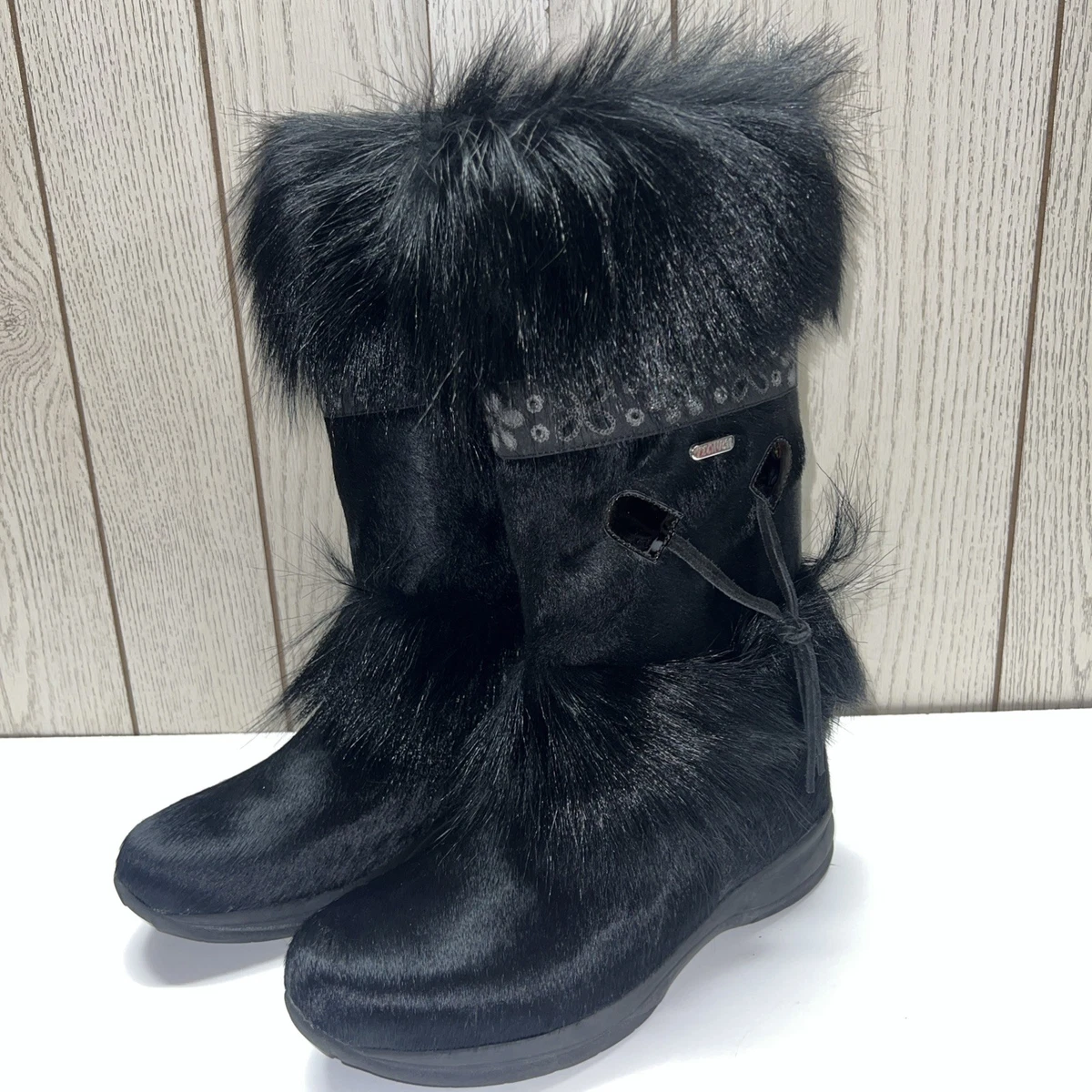 Tecnica Black Comfort Winter Leather Suede Zip Up Boots Size 11 Italy Tecnica Boots - Etsy main image 3