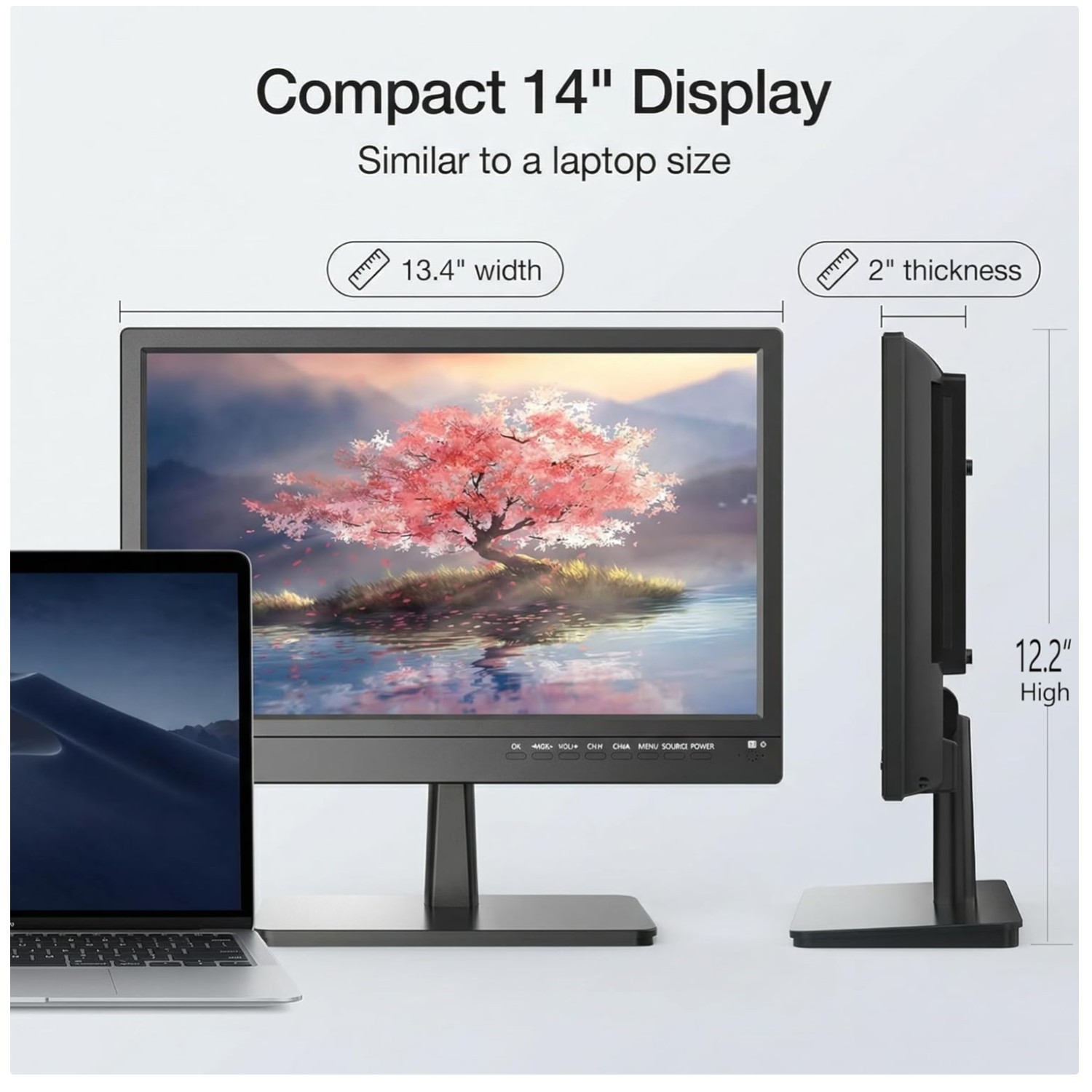 14" Small Kitchen TV with Digital Tuner - HD LCD Flat Screen