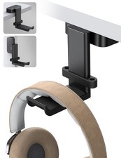 Lamicall Headphone Stand Adhesive Rotatable Headset Earphone Black, Black