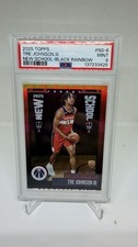 2025-26 Topps NBA TRE JOHNSON III Rookie New School black rainbow #/10 psa 9