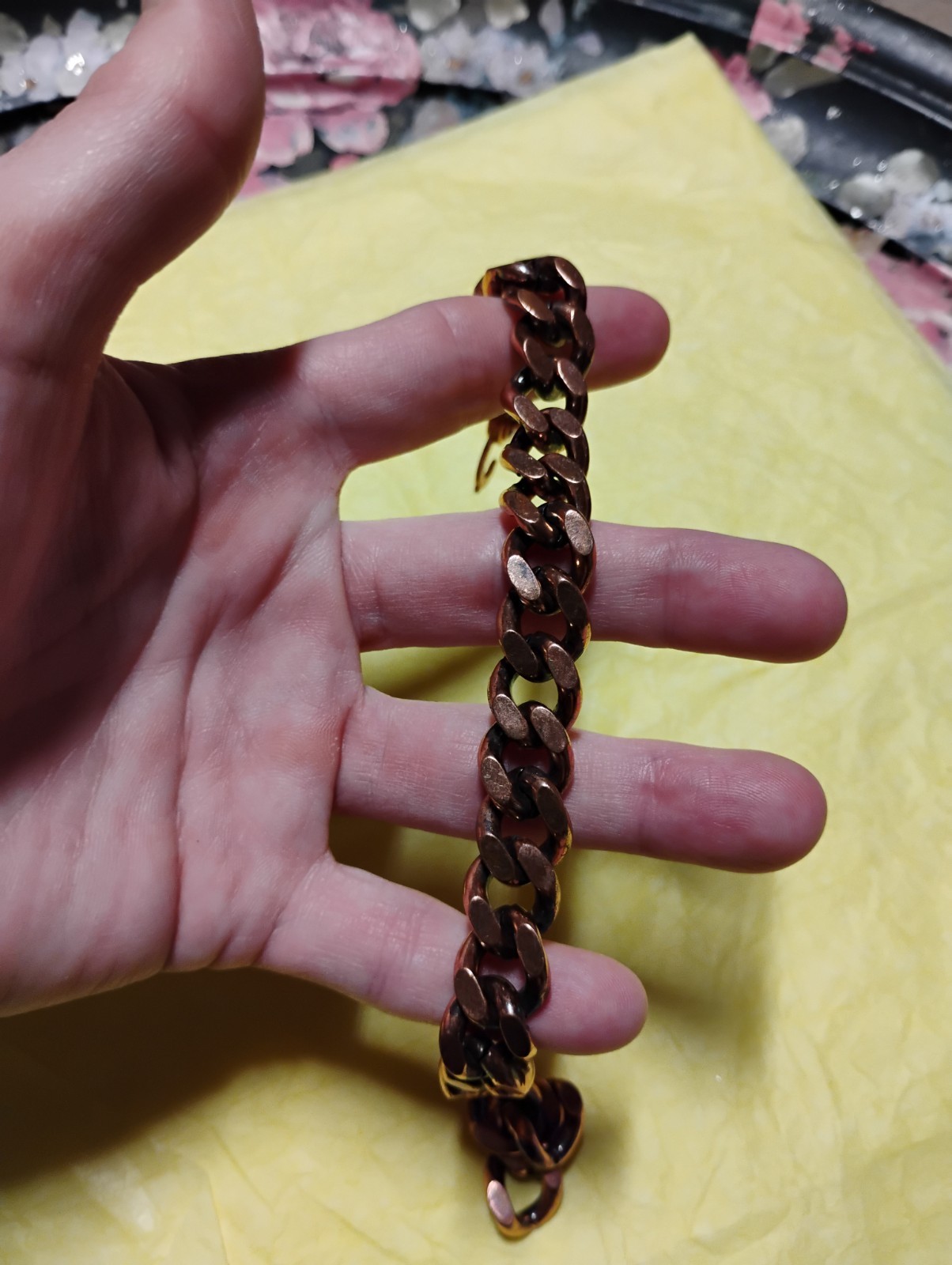 Solid Thick Chunky Cuban Link Bracelet Arthritis - image 6