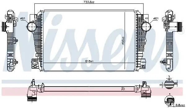 Für NISSENS 96258 intercooler VW AMAROK 10- - Bild 3