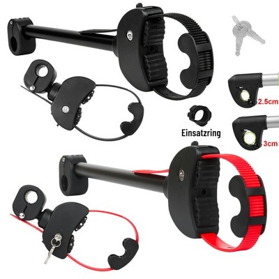 Strap Rahmenhalter Set kurz/lang Ø 25-30mm abschließbar für Fahrräder & E-Bikes