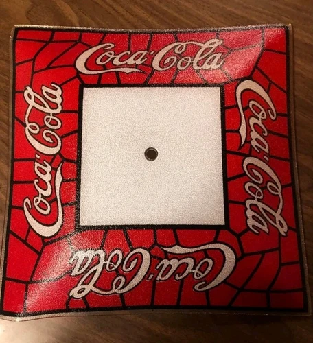 Vintage Coca-Cola Tiffany Style Glass Ceiling Light Shade Fixture Cover 13½" EUC