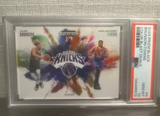 2024 Prizm Black Color Blast Dual Jalen Brunson / Towns New York Knicks PSA 10