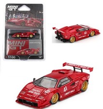 Mini GT Lamborghini Countach #41 LB-Works Red 1:64 Diecast Model Car MGT01100-2E