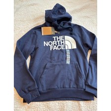 The North Face Women's Half Dome Pullover Hoodie Navy Blue Logo Sweatshirt Small