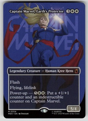 Captain Marvel, Earth's Protector (Borderless) Marvel Super Heroes 354 MTG NM