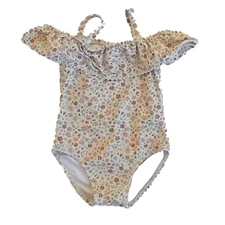 Rylee + Cru Flower Field Off-The-Shoulder One-Piece Swim Suit 3-6 Months