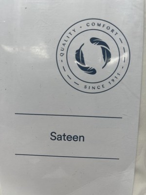 The Company Store Satin Spannbetttuch Creme Elfenbein Off-White Twin Neu