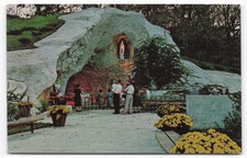 Vintage Lourdes Grotto Belleville Illinois Our Lady of the Snows Postcard