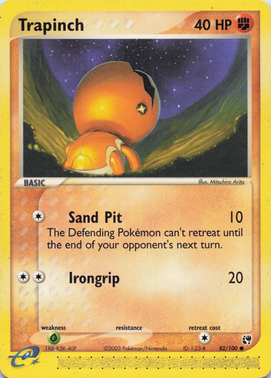 Trapinch Common Normal Sandstorm 82/100 NM