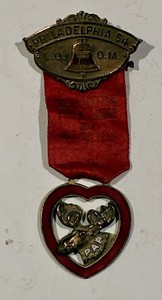 Antique 1915 Loyal Order of Moose Legion #54 Medal Philadelphia