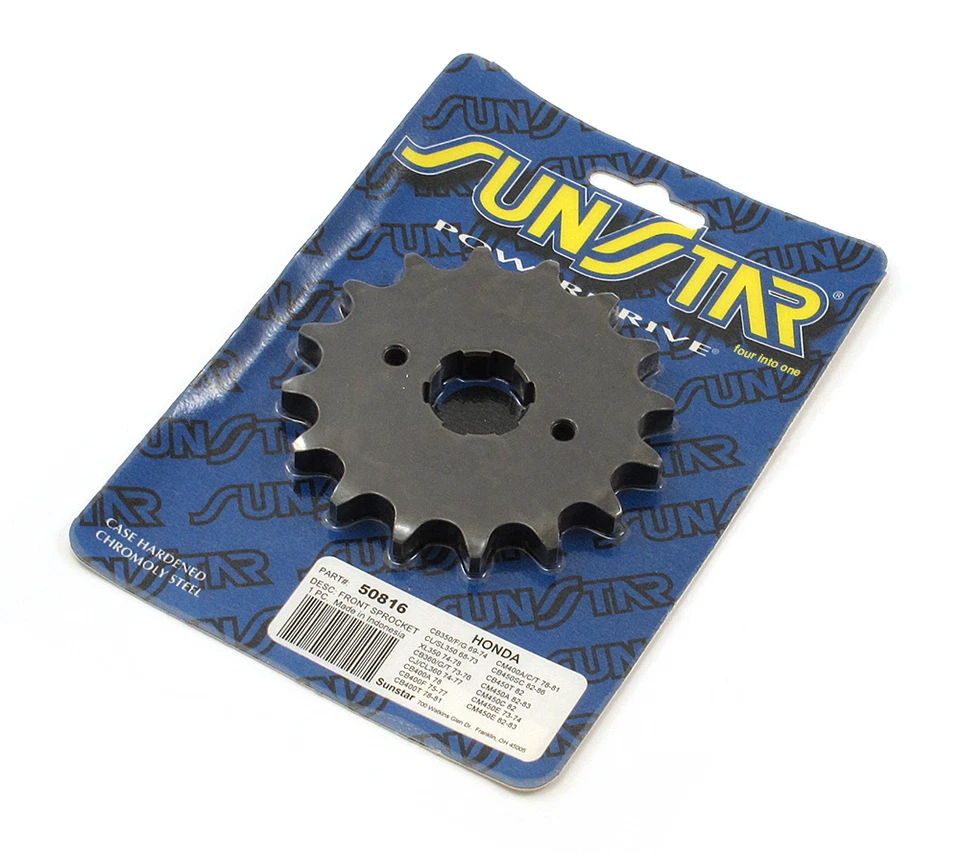 Sunstar Front Sprocket - 16T - Honda CB350 CB360 CB400 CB450 - 23801-344-000-16 - Image 2 of 2