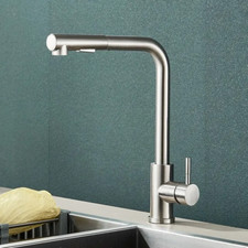 Black Pull Out Kitchen Sink Faucet Flexible 2 Modes Stream  Sprayer Nozzle Fauc
