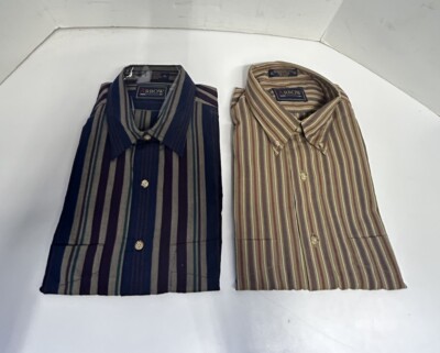 New Two Arrow Men's XL Pin Striped Button-down Dress Shirts With Tags