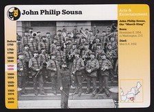 JOHN PHILIP SOUSA Marine Band Marching Photo 1995 GROLIER STORY OF AMERICA CARD