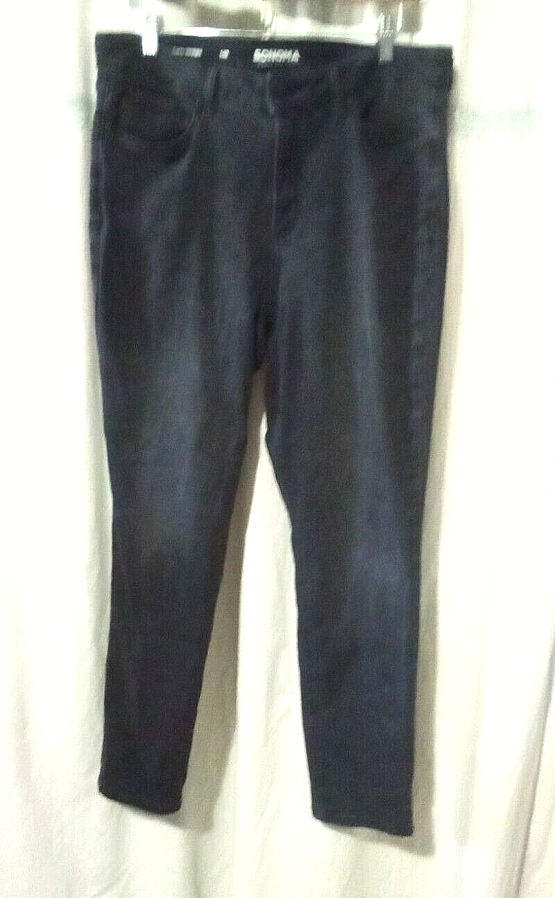 Sonoma Women's Curvy Straight Leg Black Denim Jeans Size 14R eBay