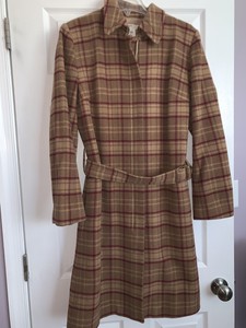 tan plaid coat